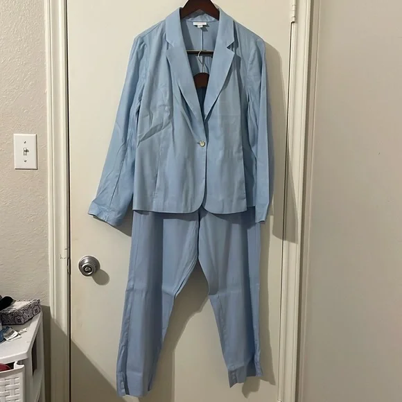 J. Jill Light Blue Pantsuit Size L - Picture 2 of 6